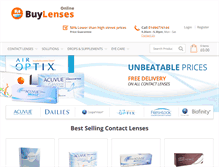 Tablet Screenshot of buylensesonline.com